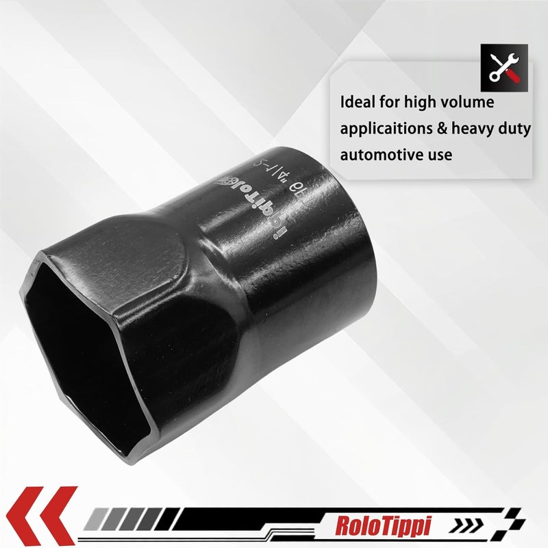 RoloTippi 2-1/4-Inch 6 Point Wheel Bearing Locknut Socket, 3/4-Inch Drive, for Axle Nut Socket, Remove and Install Wheel Bearing Nuts, Carbon Steel, Powder-Coated (2-1/4" 6PT, 3/4" Drive) - Image 5